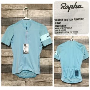 Rapha Pro Team Flyweight Jersey Women’s S Blue Cycling Performance Zip (Read)